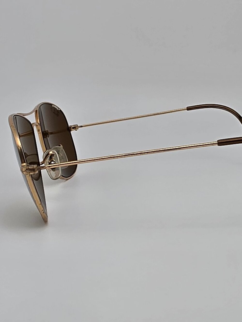 Ray-Ban RB3362 Cockpit Gold Frame Polarized Brown B-15 Lens Aviator Sunglasses - Picture 4 of 16